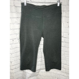 MARIKA LADIES BLACK CROPPED YOGA PANTS  ‎ SZ (M)  EUC